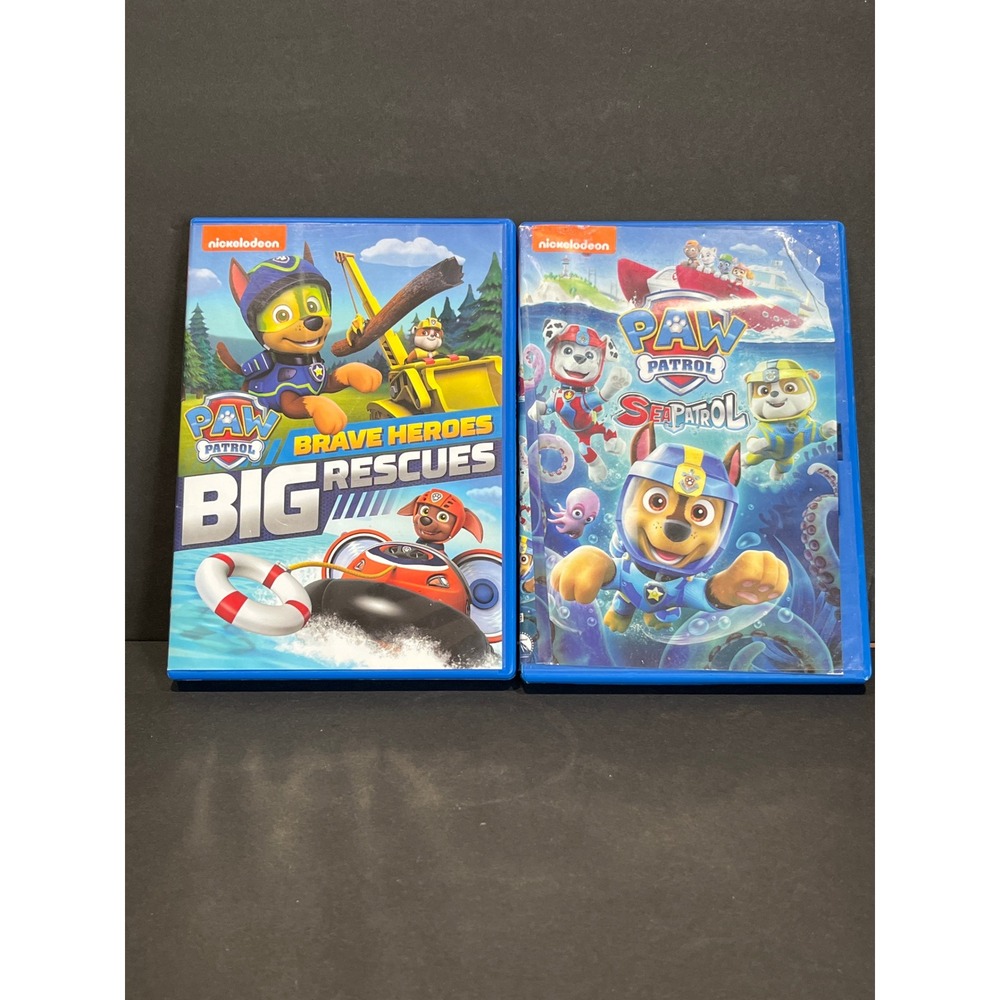 Paw Patrol DVD Bundle Brave Heroes Big Rescues and Sea Patrol Nickelodeon 2-Pack